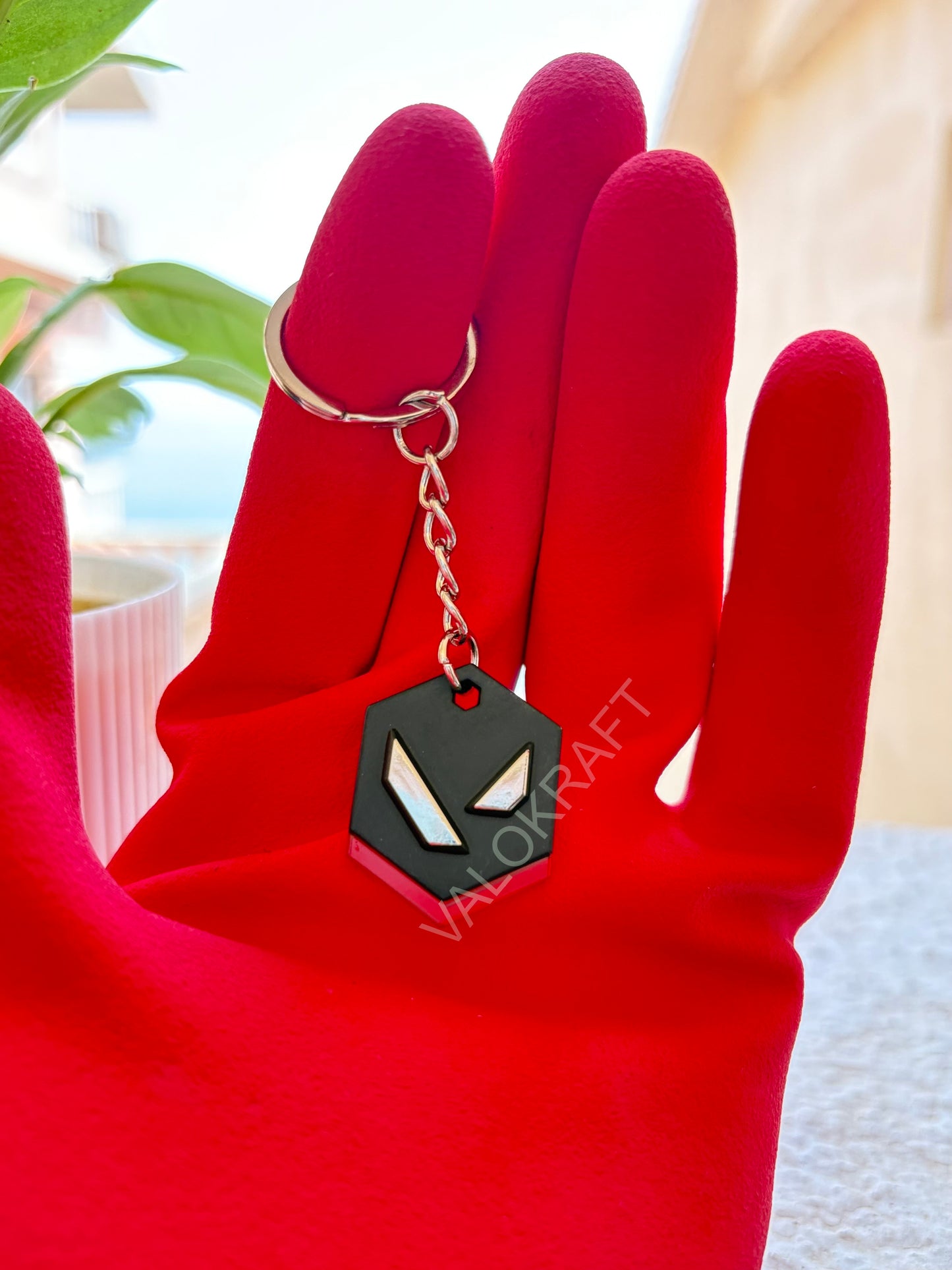 RIOT Gun Buddy Full Metal Keychain with Ring Replica from the FPS game Valo