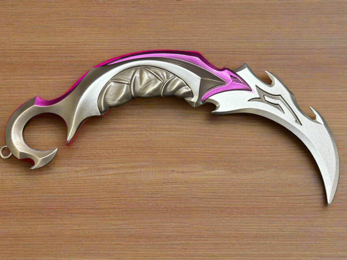 Reaver Karambit Melee Full Metal Life Size Replica from FPS game Valorant