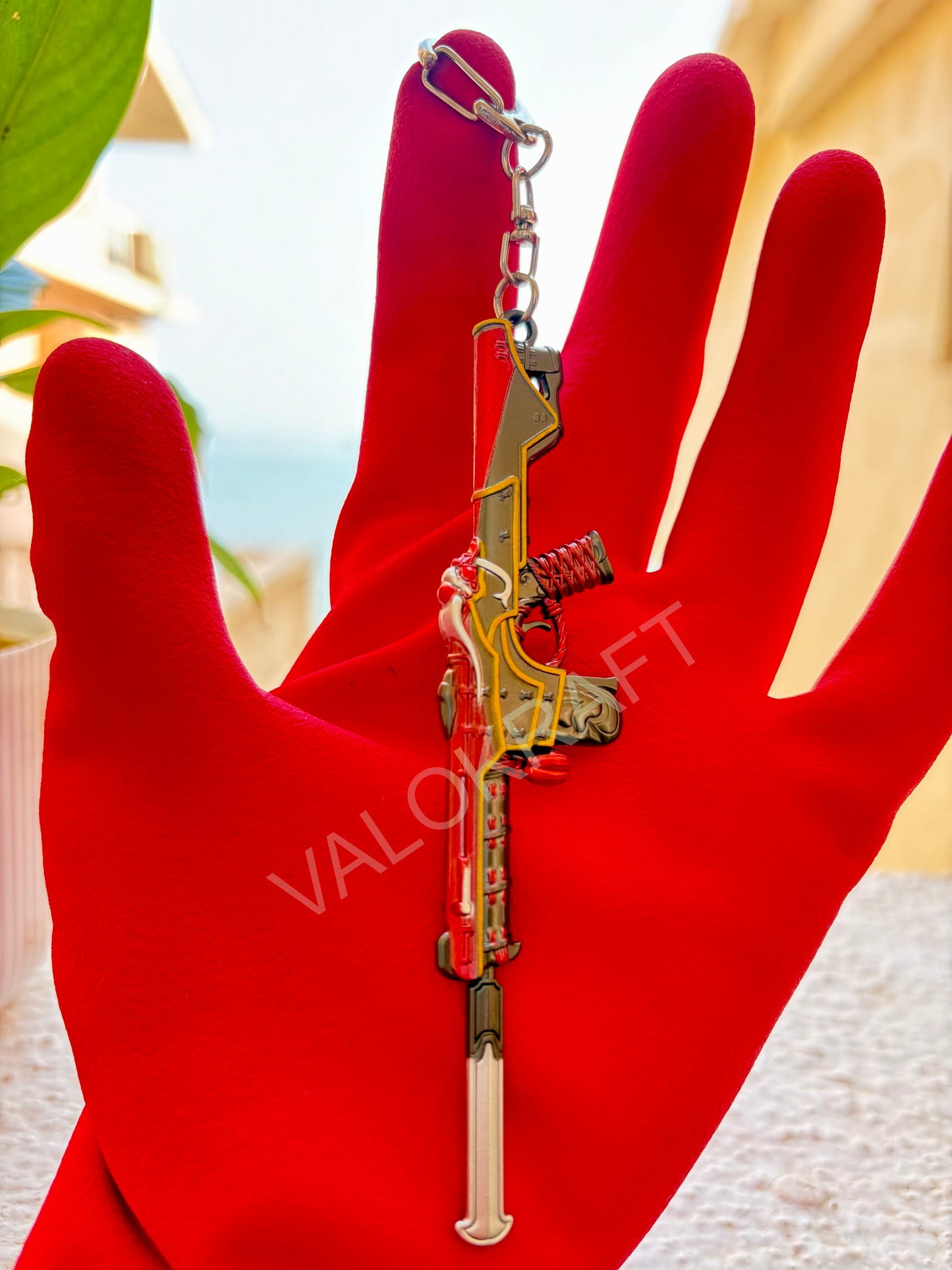 [12 CM] Oni Phantom Miniature Full Metal Keychain with Ring Replica from the FPS game Valo