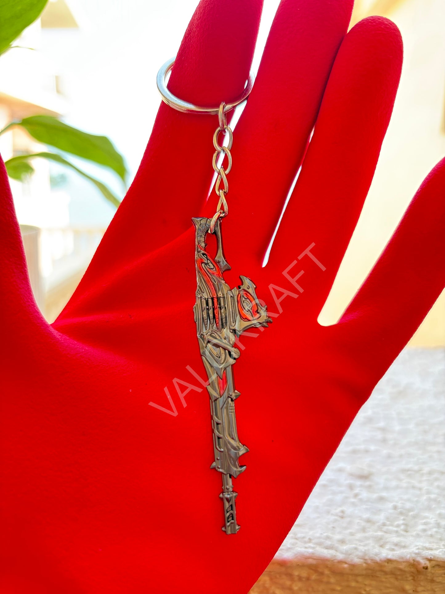 [8 CM] Reaver Odin Miniature Full Metal Keychain with Ring Replica from the FPS game Valo